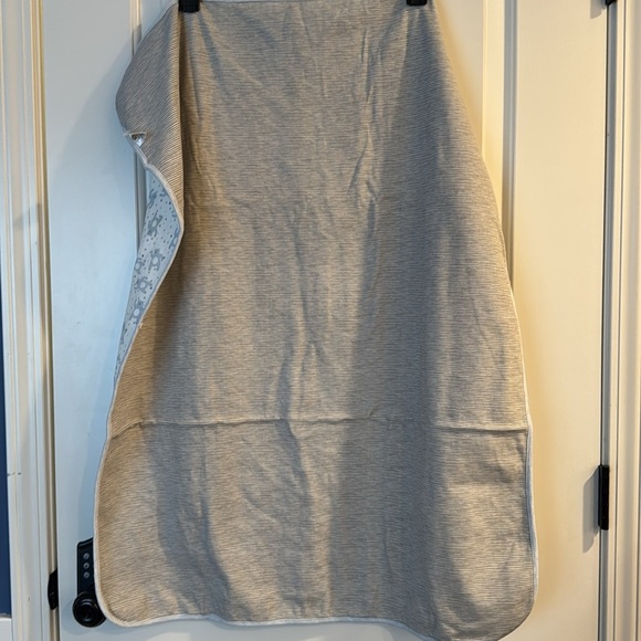 Snugababy Baby Blanket White gray striped blue Bears Reversible Cotton - Picture 8 of 8